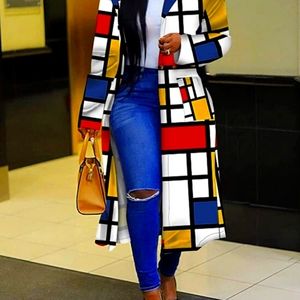 Colorful Outerwear Cardigan Long Blazer Jacket